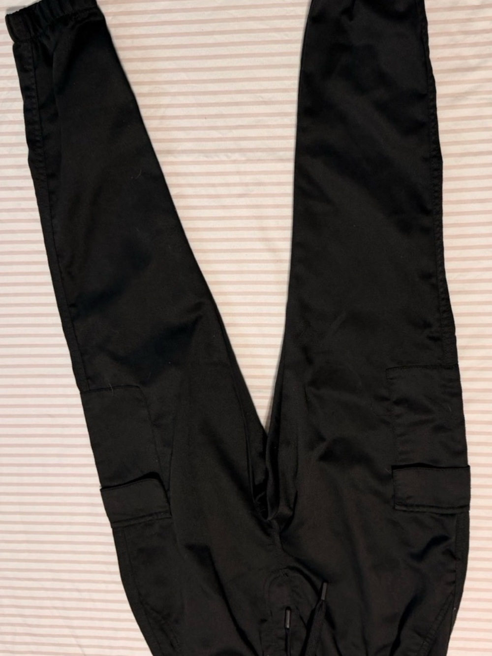 Kids Black Casual Cargo Jogger Pants